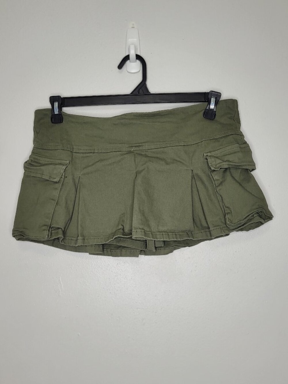 Almost Famous green micro mini skort cargo pockets preppy utility size xl